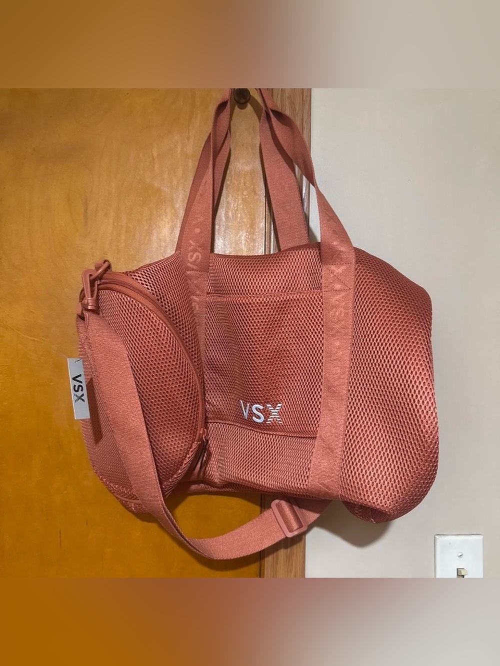 VSX Coral-Pink Mesh Travel Tote - Picture 2 of 2